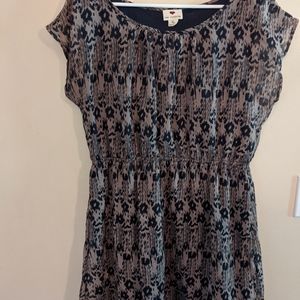 Dress-taupe and black